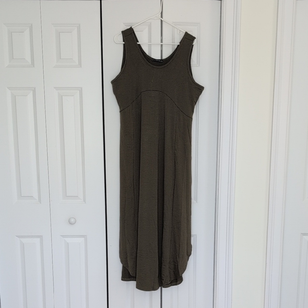 Zaful Green High Low Sundress Sleeveless Scoop Neck